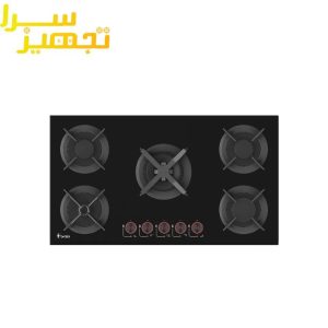 گاز داتیس 5 شعله شیشه ای مدل DG-565 LED