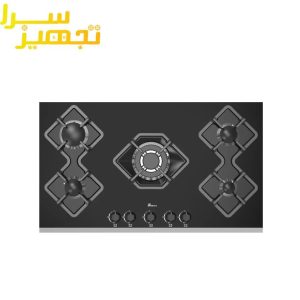 گاز بیمکث 5 شعله شیشه ای مدل ۵۰۹۰ پلاس آینهای
