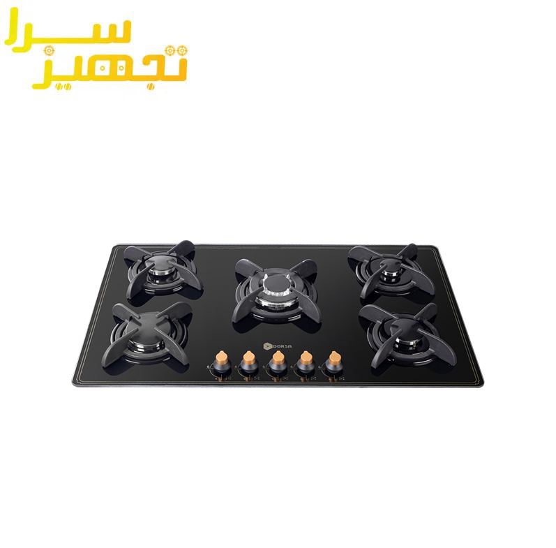 گاز درسا 5 شعله شیشه ای مدل آنتیک DG2109-5M
