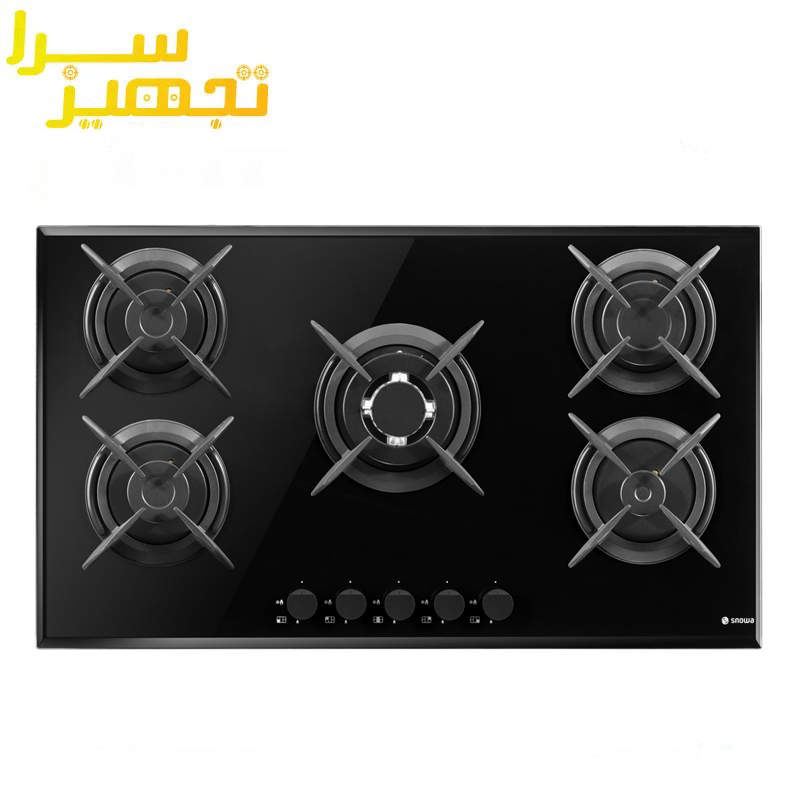 گاز اسنوا 5 شعله شیشه ای مدل 2103