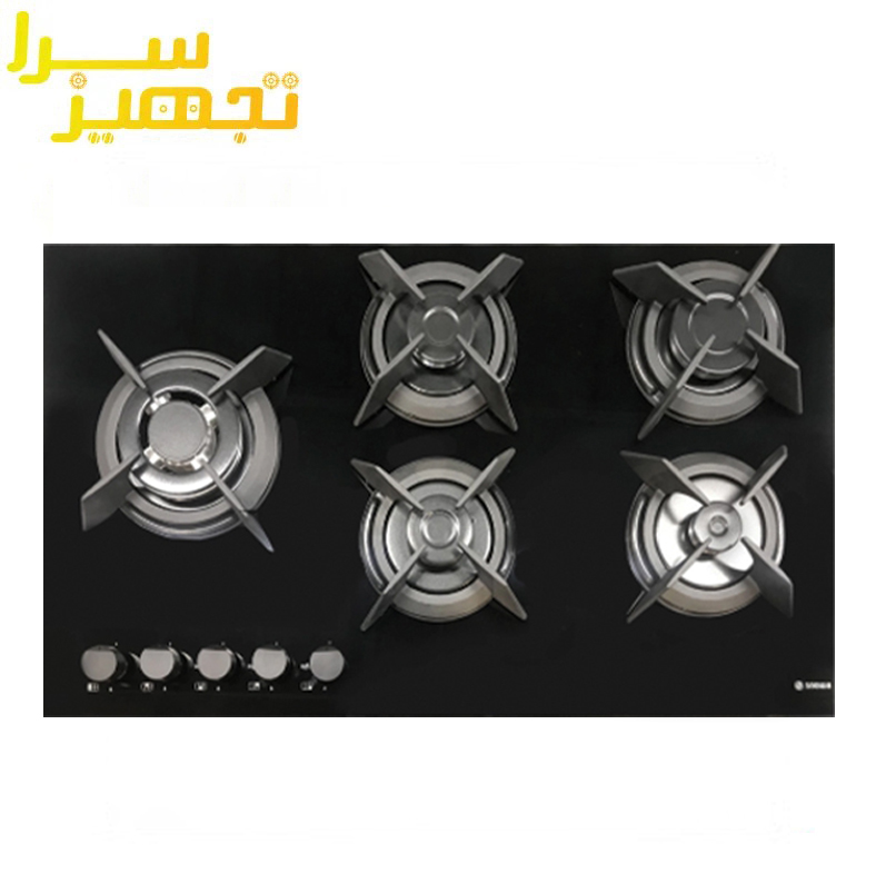 گاز اسنوا 5 شعله شیشه ای مدل 2213