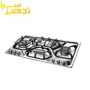 گاز اخوان 5 شعله استیل مدل G28-S-HE
