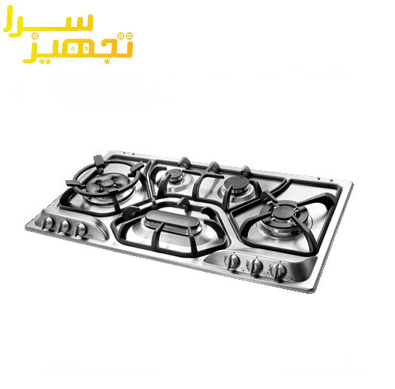 گاز اخوان 5 شعله استیل مدل G28-S-HE