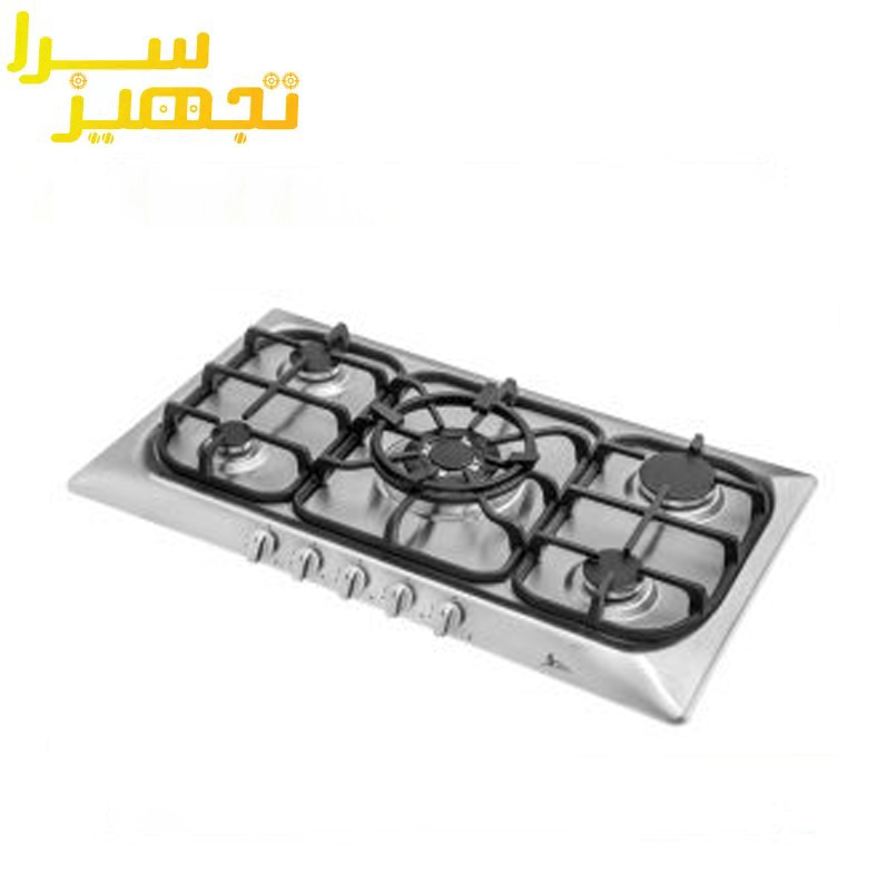 گاز اخوان 5 شعله استیل مدل Gi42