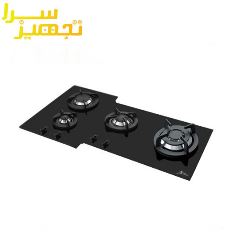 گاز اخوان 4 شعله شیشه ای مدل V6