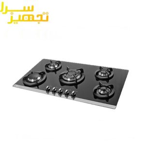 گاز اخوان 5 شعله شیشه ای مدل V8