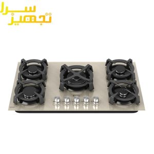 گاز داتیس 5 شعله شیشه ای بژ مدل DG567